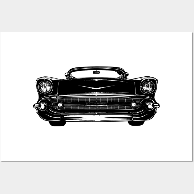 Tri Five Chevy Sketch Art Wall Art by DemangDesign